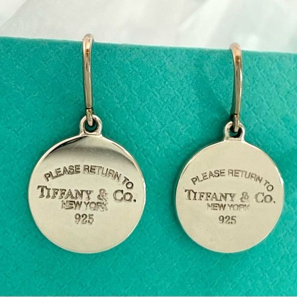 Tiffany & Co. Jewelry - Tiffany & Co. Sterling Silver Return To Tiffany 5/8" Round Drop Hook Earrings